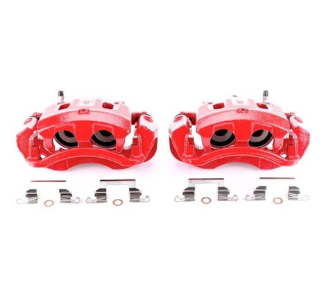 Power Stop 00-05 Ford Excursion Rear Red Calipers w/Brackets - Pair