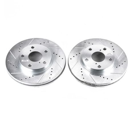 Power Stop 01-05 Toyota RAV4 Front Evolution Drilled & Slotted Rotors - Pair