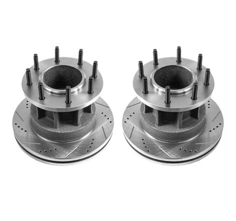 Power Stop 08-12 Ford F-350 Super Duty Front Evolution Drilled & Slotted Rotors - Pair