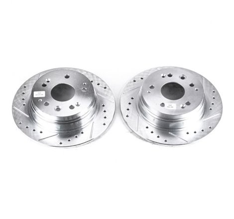 Power Stop 01-03 Acura CL Rear Evolution Drilled & Slotted Rotors - Pair