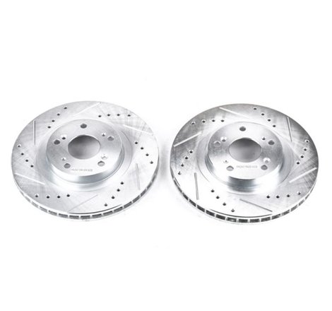 Power Stop 13-15 Acura ILX Front Evolution Drilled & Slotted Rotors - Pair