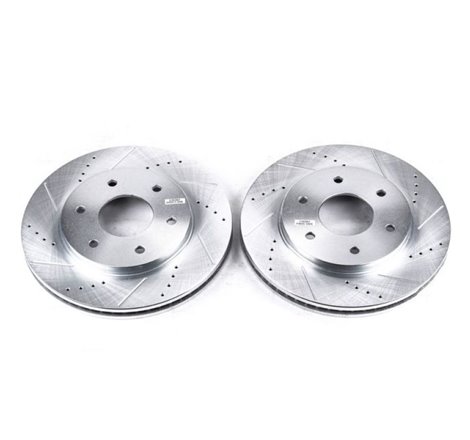 Power Stop 04-05 Infiniti QX56 Front Evolution Drilled & Slotted Rotors - Pair