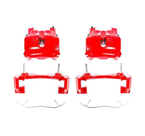 Power Stop 99-02 Jeep Grand Cherokee Front Red Calipers w/Brackets - Pair