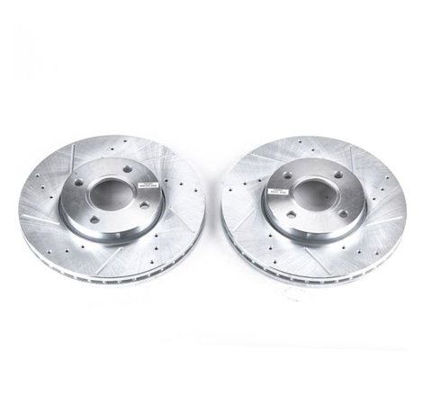 Power Stop 05-07 Ford Focus Front Evolution Drilled & Slotted Rotors - Pair
