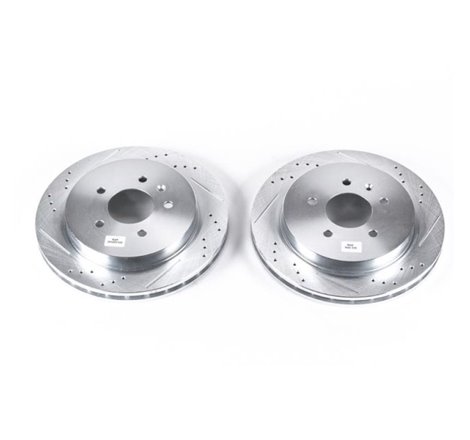 Power Stop 03-07 Cadillac CTS Rear Evolution Drilled & Slotted Rotors - Pair