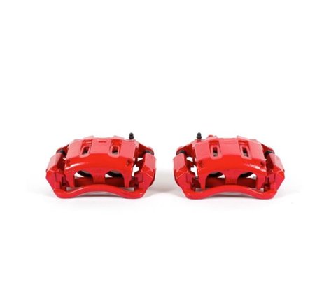 Power Stop 05-12 Ford F-350 Super Duty Front Red Calipers w/Brackets - Pair