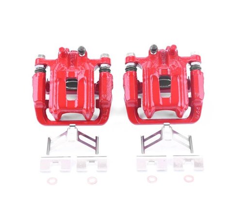 Power Stop 10-18 Acura RDX Rear Red Calipers w/Brackets - Pair