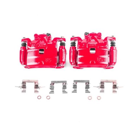 Power Stop 11-17 Nissan Juke Front Red Calipers w/Brackets - Pair