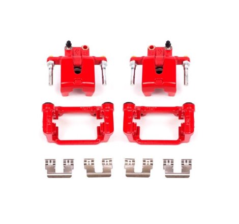 Power Stop 05-19 Chrysler 300 Rear Red Calipers w/Brackets - Pair