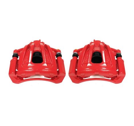 Power Stop 02-07 Jeep Liberty Front Red Calipers w/Brackets - Pair