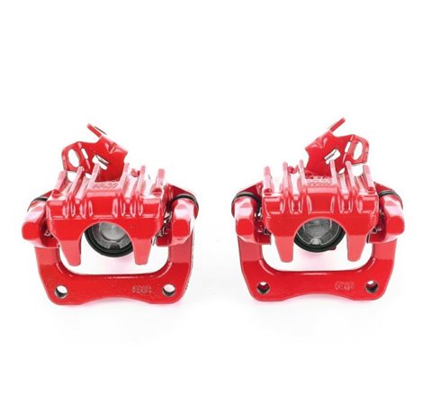 Power Stop 10-13 Audi A3 Rear Red Calipers w/Brackets - Pair