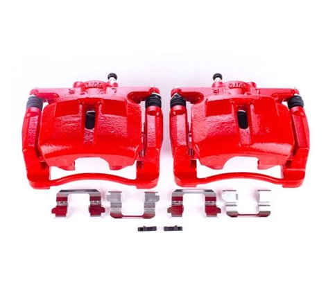 Power Stop 13-18 Mazda CX-5 Front Red Calipers w/Brackets - Pair