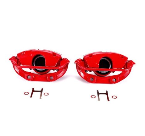 Power Stop 94-96 Chevrolet Caprice Rear Red Calipers w/Brackets - Pair
