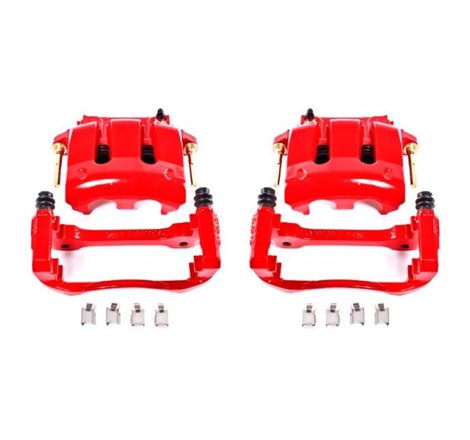 Power Stop 05-14 Ford Mustang Front Red Calipers w/Brackets - Pair
