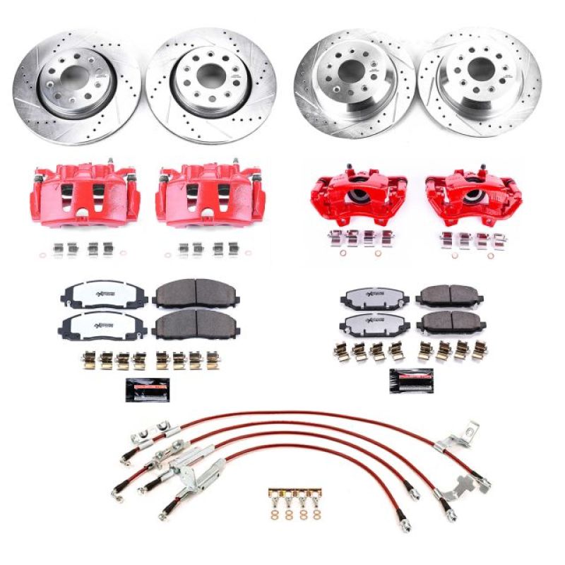 Power Stop 2018 Jeep Wrangler (Up to 4in Lift) Front & Rear Big Brake Conversion Kit
