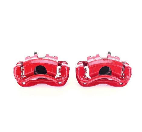 Power Stop 12-17 Hyundai Accent Front Red Calipers w/Brackets - Pair