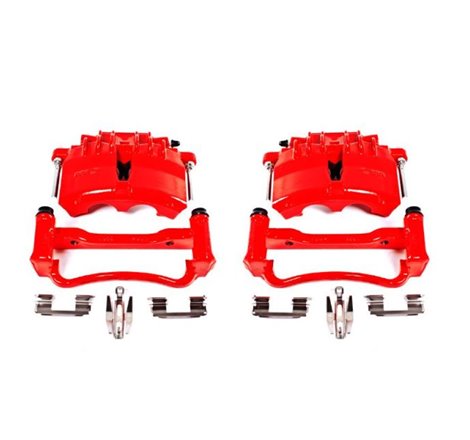 Power Stop 03-04 Ford Mustang Front Red Calipers w/Brackets - Pair