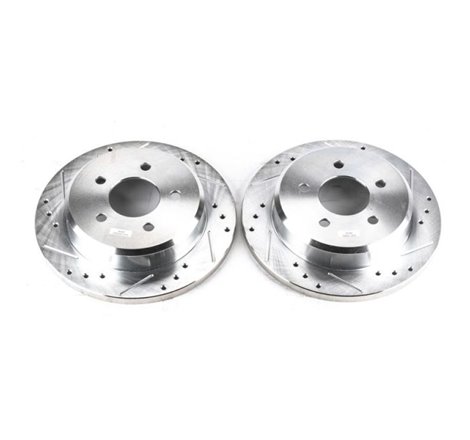 Power Stop 1993 Ford Mustang Front Evolution Drilled & Slotted Rotors - Pair