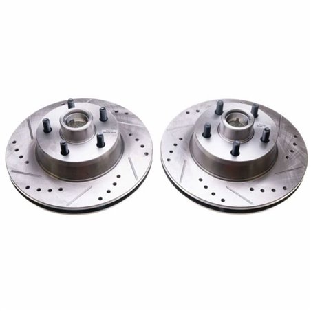 Power Stop 69-70 Ford Country Squire Front Evolution Drilled & Slotted Rotors - Pair