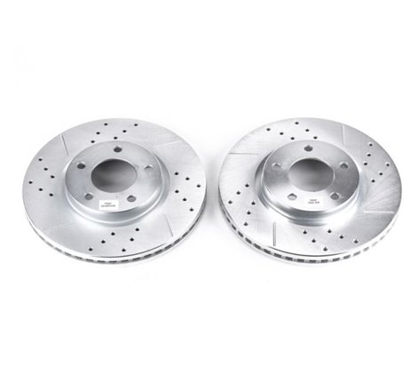 Power Stop 07-08 Ford Edge Front Evolution Drilled & Slotted Rotors - Pair