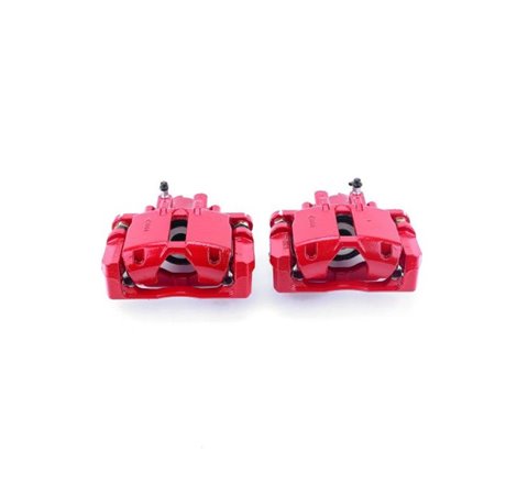 Power Stop 03-07 Cadillac CTS Rear Red Calipers w/Brackets - Pair