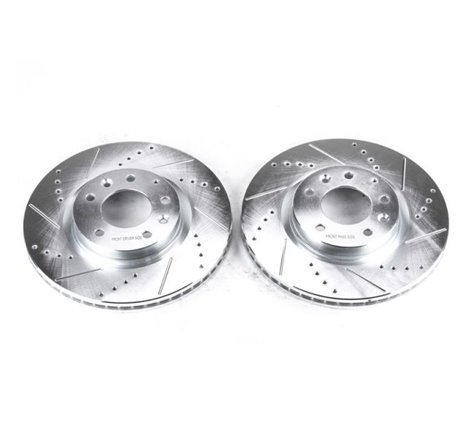 Power Stop 04-08 Mazda RX-8 Front Evolution Drilled & Slotted Rotors - Pair