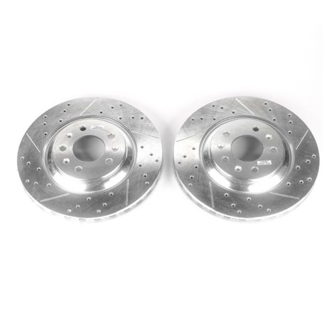 Power Stop 06-07 Cadillac CTS Front Evolution Drilled & Slotted Rotors - Pair