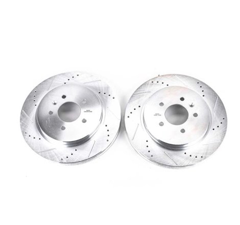 Power Stop 06-07 Cadillac CTS Rear Evolution Drilled & Slotted Rotors - Pair