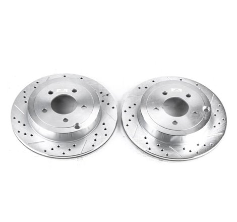 Power Stop 07-10 Ford Edge Rear Evolution Drilled & Slotted Rotors - Pair