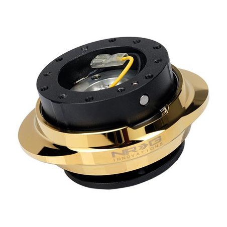 NRG Quick Release Kit - Black Body/ Chrome Gold Oval Ring