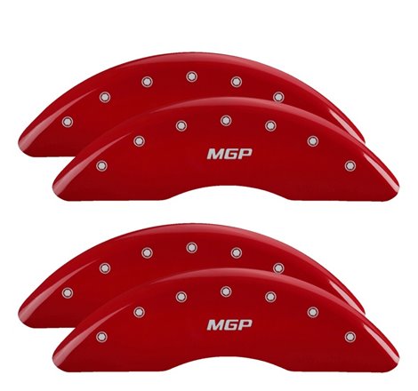 MGP 4 Caliper Covers Front & Rear 2019+ Ram 2500/3500 Red Finish w/ MGP Logo