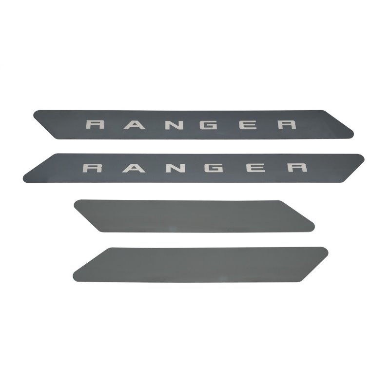 Putco 19-20 Ford Ranger SuperCrew - w/ RANGER Etching (4pcs) Black Platinum Door Sills