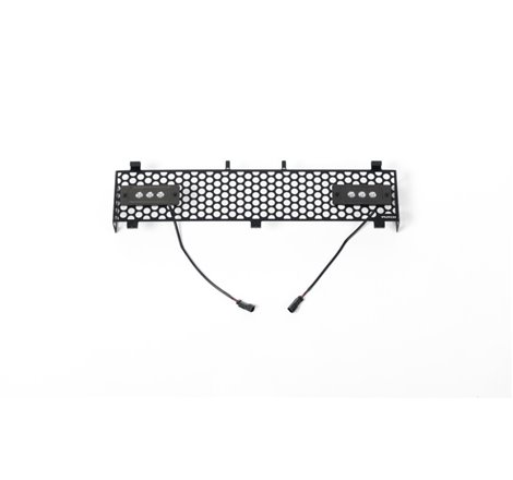 Putco 11-16 Ford SuperDuty - SS Black Punch Design w/ Qty 2 - 6in Light bars Bumper Grille Inserts