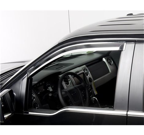 Putco 09-14 Ford F-150 Super Cab / Crew Cab- Fronts Only - Tape-On Element Chrome Window Visors