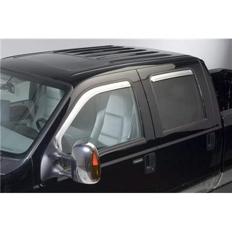 Putco 99-16 Ford SuperDuty Crew Cab (Set of 4) Element Chrome Window Visors