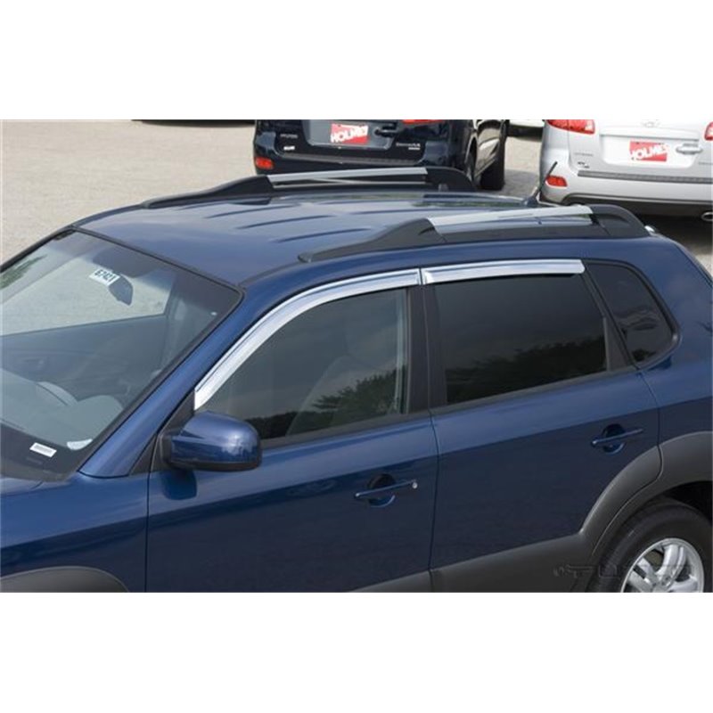 Putco 05-08 Hyundai Tucson (Set of 4) - Tape On Install Element Chrome Window Visors