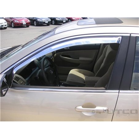 Putco 03-07 Honda Accord Sedan (Set of 4) Element Chrome Window Visors
