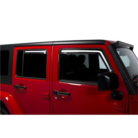 Putco 07-18 Jeep Wrangler JK - 4 Door Element Tinted Window Visors