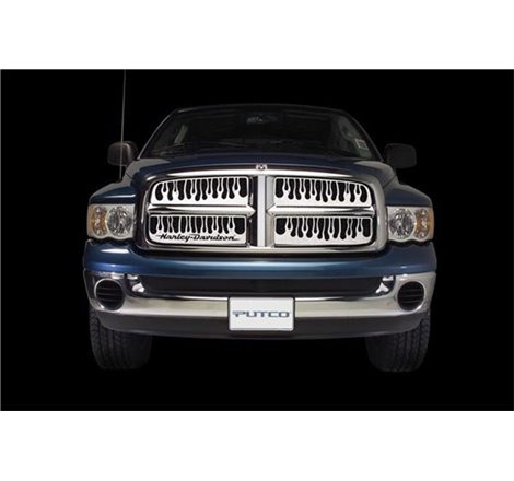 Putco 04-08 Ford F-150 (Bar Grille) w/ Logo CutOut (6pcs) Flaming Inferno Stainless Steel Grille