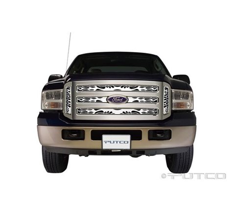 Putco 05-07 Ford SuperDuty - Including Side Vents Flaming Inferno Stainless Steel Grille