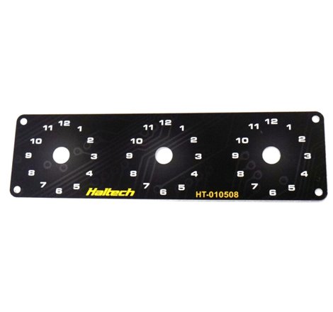 Haltech Triple Switch Panel w/Yellow & Red Knobs