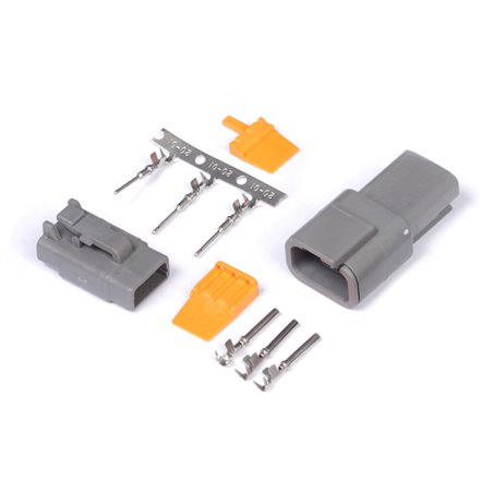 Haltech Matching Set of Deutsch DTM-3 Connectors 7.5 Amp Plug & Pins