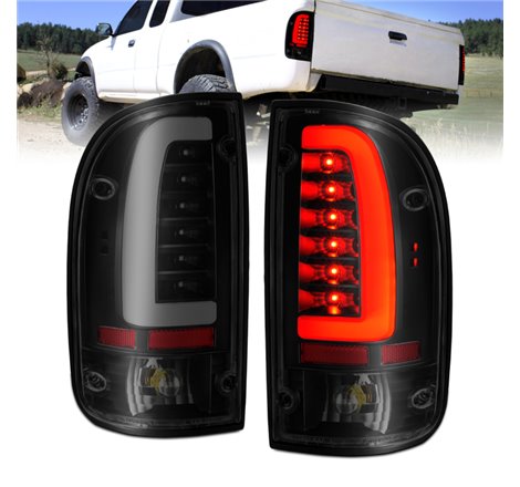 ANZO 1995-2000 Toyota Tacoma LED Taillights Black Housing Smoke Lens (Pair)