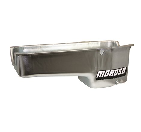 Moroso Pre-80 Chevrolet Small Block (w/Driver Side Dipstick) Wet Sump 5qt 7.5in Steel Oil Pan