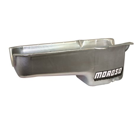 Moroso 80-85 Chevrolet Small Block (w/Passenger Side Dipstick) Wet Sump 5qt 7.5in Steel Oil Pan