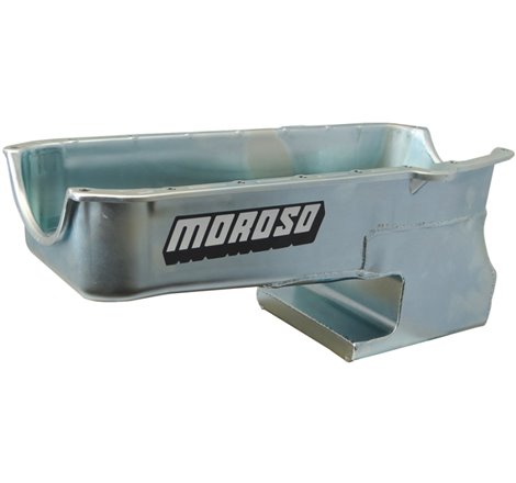 Moroso Pre-80 Chevrolet Small Block (w/Driver Side Dipstick) Wet Sump 6qt 9in Steel Oil Pan