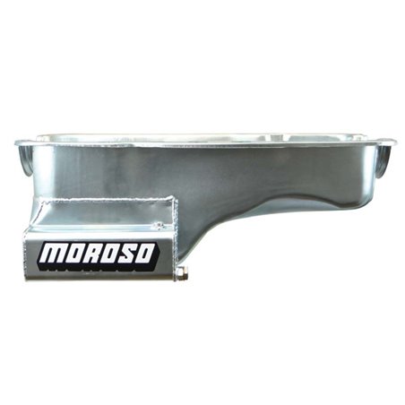 Moroso Ford 351W (w/Front Sump) Kicked Out Wet Sump 7qt 8in Steel Oil Pan