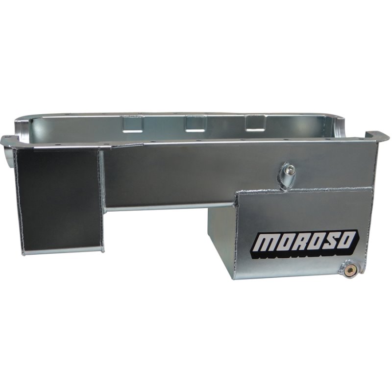 Moroso Ford 289-302 (w/Rear Sump & Billet End Seals) Deep Wet Sump 7qt 9in Steel Oil Pan