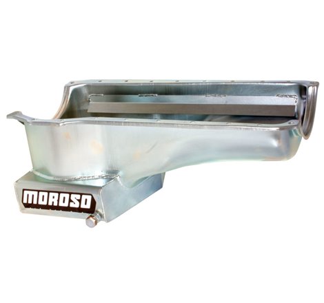 Moroso Ford 351C/351M (w/Front Sump) Kicked Out Wet Sump 7qt 8in Steel Oil Pan