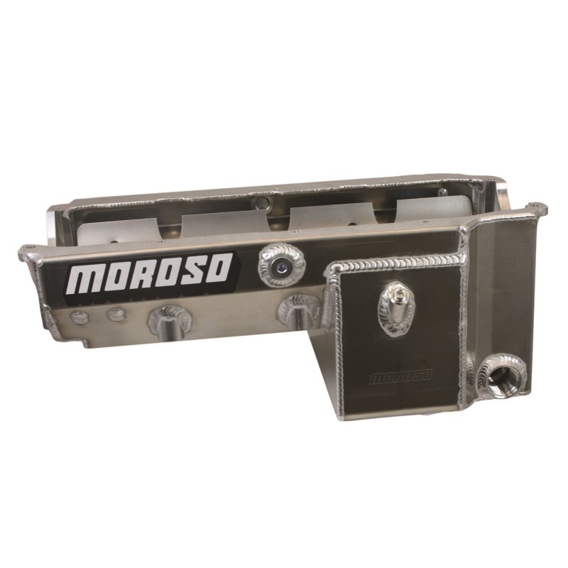Moroso Pre-85 Chevrolet Small Block/Dart (w/-16An External Pick Up) Wet Sump 8qt 8.25in Alum Oil Pan